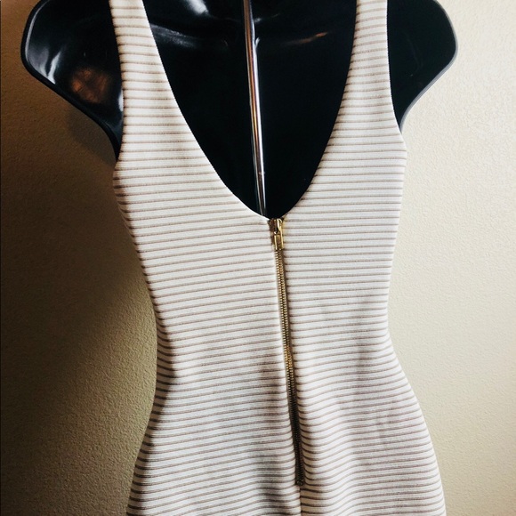 Bar III Horizontal Cream Pin Stripe Dress - Picture 2 of 2